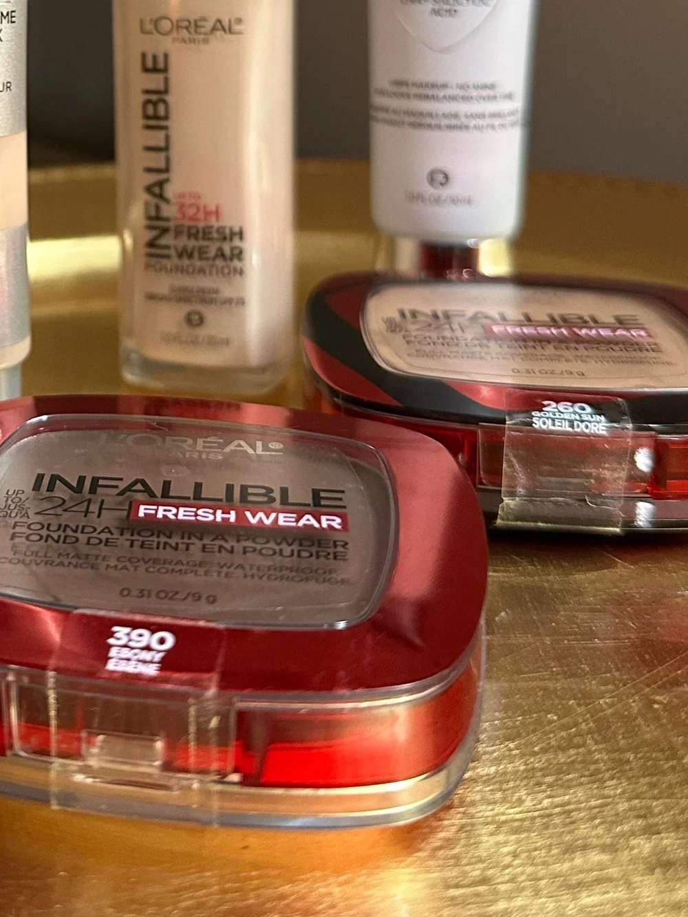 L'Oreal Infallible Fresh Wear & Matte Set - Red, Black, Beige